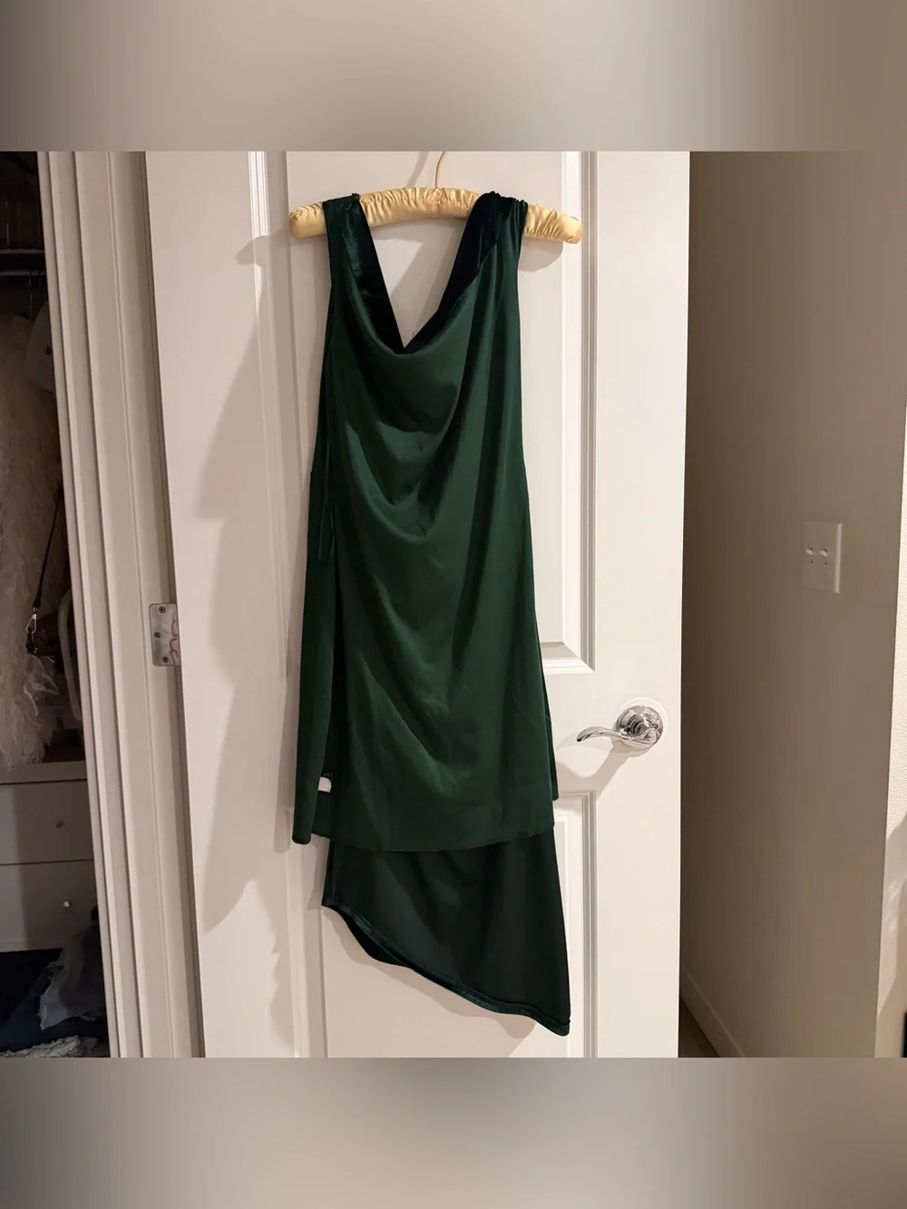 Sam Edelman Emerald Green Velvet Cowl Midi Dress